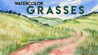 How to paint grass with watercolor ✶ Layering and brush technique tips