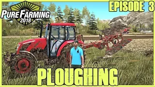 🚜PURE FARMING 2018  ~  LETS TAKE A LOOK  ~  PLOUGHING  ~  TUTORIAL🚜