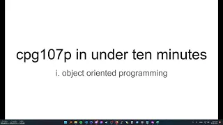 cpg107p in under ten minutes