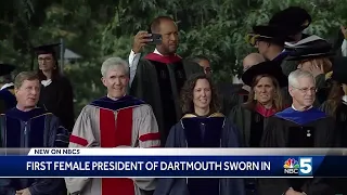 First female president of Dartmouth College sworn in