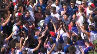 France fans fill Paris's Champs Elysees for victory parade