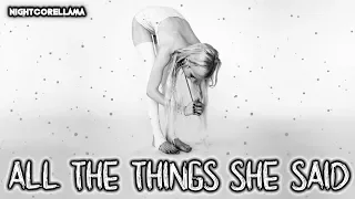 Poppy - All The Things She Said (Lyrics) | Nightcore LLama Reshape