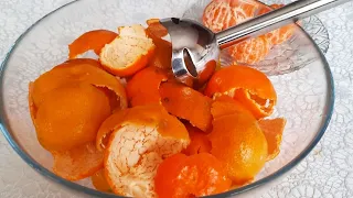 Don't throw away tangerine peels 😱 Put them in a food processor 😋 you won't believe the results ❗️