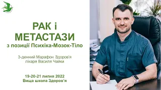 День 2. Чи страшний діагноз — рак? Марафон здоров'я лікаря Василя Чайки