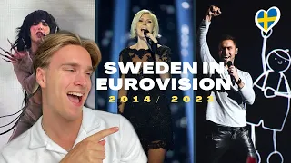 Dutch guy reacts to the last 10 Swedish Eurovision entries from 2014 - 2023