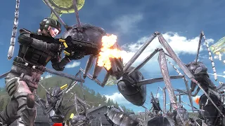 Earth Defense Force 5 - BLIND HARD Difficulty Let's Play Part 1 - You WILL use a keyboard and mouse