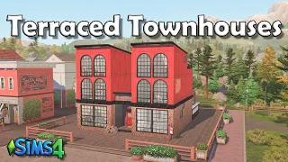 Sims 4 For Rent | Speed Build | No CC | Terraced Townhouses | Copperdale