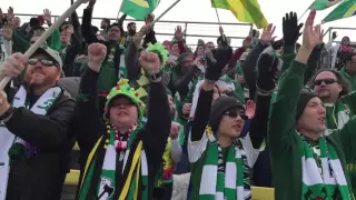 Timbers Army enters MAPFRE Stadium before MLS Cup Final