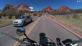 Husqvarna 701 supermoto | Colorado Springs at Mesa Lookout over Garden of the Gods | POV Park Ride