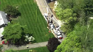 Video Now: Utility worker falls out of bucket truck