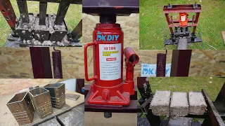 Making a Hydraulic paper briquette press 10 ton / Homemade Paper and wood sawdust briquettes