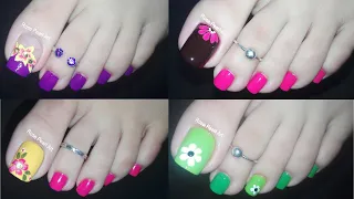 My Top 15 Toe Nail Art Compilation For Summers- Pedicure Nail Art Ideas | Rose Pearl