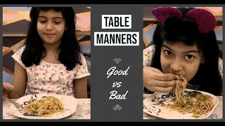 Table Manners Good Vs Bad | Dining Etiquette | Kids Video | Little Conversations