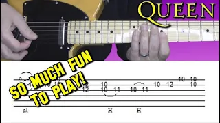 Queen - Crazy Little Thing Called Love - Guitar Solo Lesson, with Custom Tabs!