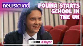 Ukrainian refugee Polina starts school in the UK | Newsround