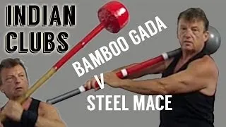 Indian Clubs - Bamboo Gada V Steel Mace