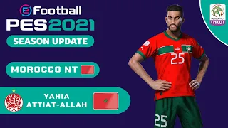 Y. ATTIAT-ALLAH face+stats (Wydad AC / Morocco NT) How to create in PES 2021