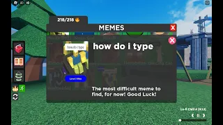 How to find how do i type in Find the Memes