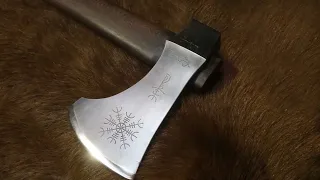 Forging a Viking axe from a broken sledgehammer, the complete movie.