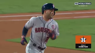 Jose Altuve Home Run in 10th to give Astros 4-3 lead over Dodgers in World Series Game 2