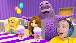 С ДНЕМ РОЖДЕНИЯ ГРИМАС ШЕЙК С АЛЁНОЙ в ROBLOX Grimace's Birthday