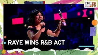 RAYE Respects Her R&B Heroes As She Accepts R&B Act | The BRIT Awards 2024