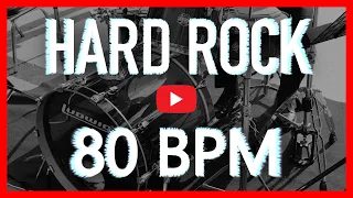 Aggressive Hard Rock Metal Drum Track 80 BPM Drum Beat (Isolated Drums) [HQ]
