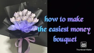 how to make easiest money bouquet |tutorial bouquet duit paling mudah dan cepat