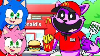 Sonic and Amy watch CATNAP GETS HIS FIRST JOB?!