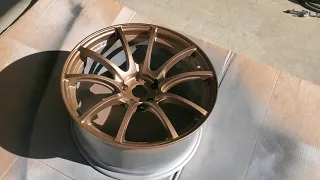 Repainting Wedssport SA55M Wheels with DupliColor Bronze Spray Can