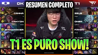 FAKER SE ENFRENTA A SHOWMAKER CON T1! | T1 vs DK Resumen Completo LCK Summer 2023