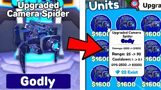 😱I SUMMONED ALL *NEW* UPGRADED CAMERA SPIDER GODLY!!🔥Toilet Tower Defense