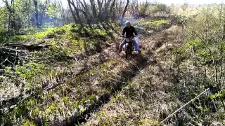 мотоцикл минск трофи часть 5 в лесу (motorcycle off-road in the woods)