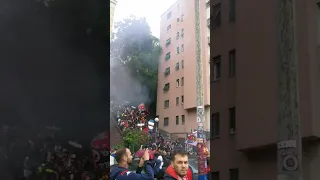 Genoa - Bari 2022 2023 ultras Genoa  - prepartita - cori fuori dallo stadio