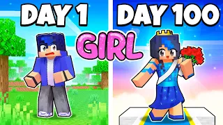 100 Day GIRL MAKEOVER in Minecraft!