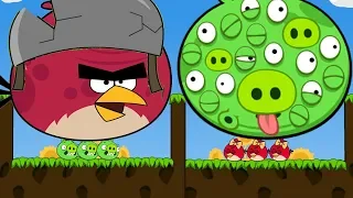 Angry Birds Cannon 3 - RESCUE ALL GIRLFRIEND BIRDS BY KICKING 100 EYES PIGS!