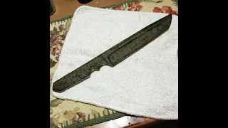 Grinding A Large Custom Tanto Knife -2- Bevels