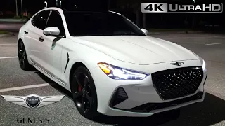 2021 Genesis G70 3.3T RWD - POV Night Drive 4K (Binaural Audio) Lexicon Sound System