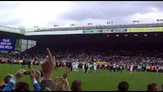 Leeds United V Bristol Rovers Marching on Together at End of Game 08/05/10