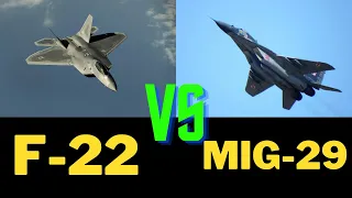 F-22 Raptor vs Mikoyan MIG-29 comparison video