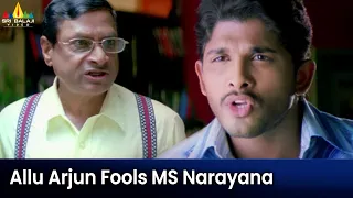 Allu Arjun Fools MS Narayana | Bunny | Telugu Movie Scenes | Raghu Babu, Venu Madhav@SriBalajiMovies