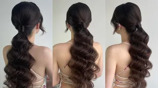 Hollywood wave low ponytail