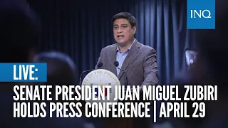 LIVE: Senate President Juan Miguel Zubiri holds press conference | April 29