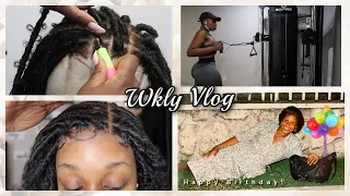 ||WKLY VLOG|| Moms Bday! Make a Loc Wig with Me! Good Stock Week!📈 Dollar Tree Gems! + Grocery haul!