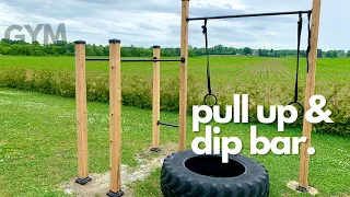 Built Your Own Ultimate Backyard Gym (Pull Up Bar + Dip Station) | DIY