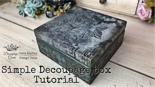 Simple Decoupage Box with Rice Paper