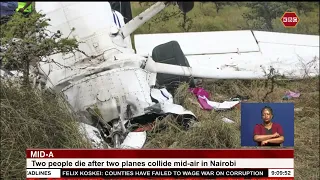 Two people die after two planes collide mid-air in Nairobi