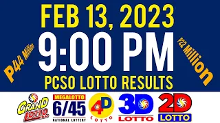 9 PM Lotto Draw Result Feb 13, 2023