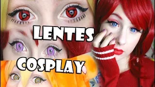 MOSTRANDO TODAS MINHAS LENTES COSPLAY (Sharingan, Yuno, Umaru, etc)