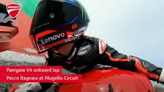 Pecco Bagnaia onboard Panigale V4 2022 at Mugello